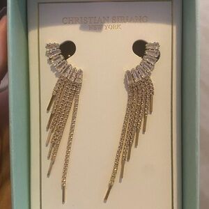 Christian Siriano Gold and Silver Dangle Earrings